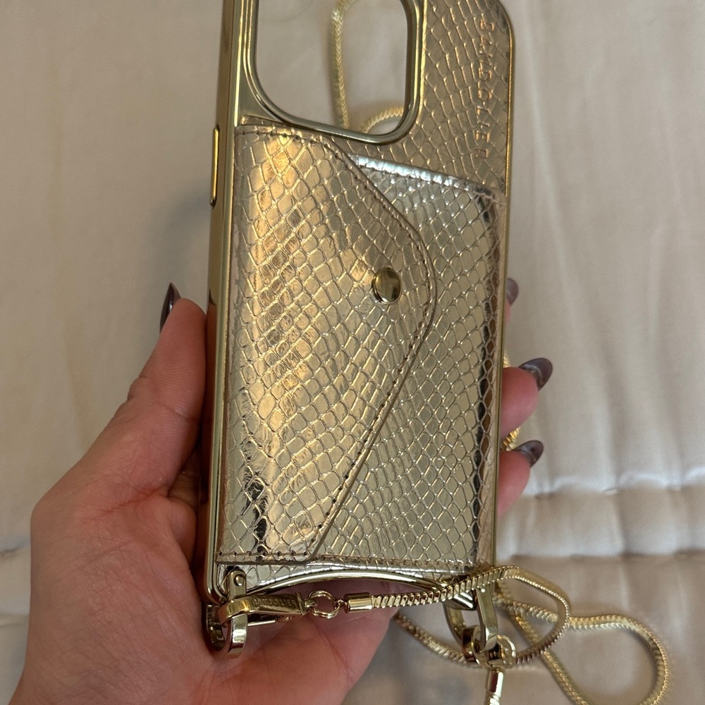 Bandolier Gold Phone Case with Chain - Picture 4 of 8